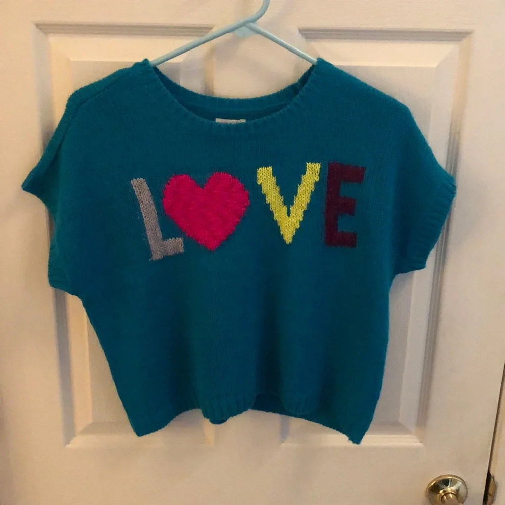 The Children's Place Girls Oversized Sweater Sz Girls Medium LOVE NWT brand new!
